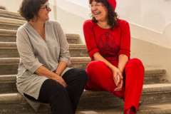 Daniela Ingruber (Moderation) & Bady Minck / Foto: Tobias Raschbacher © dotdotdot