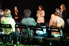Filmtalk: Karin Schiefer (Moderation), Katrina Daschner & Daniela Zahlner / Foto: Peter Grießer © dotdotdot